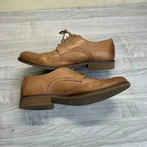 Bostonian Brown Leather Derby Wingtip Men’s Dress Shoes size 10.5M - Picture 7 of 12